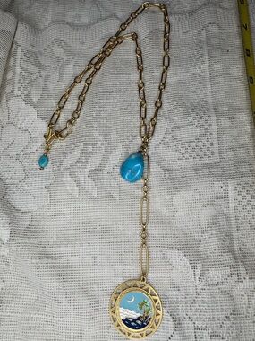 Brinker + Eliza B&E Ocean Beach Theme Pendant Chain Link Necklace